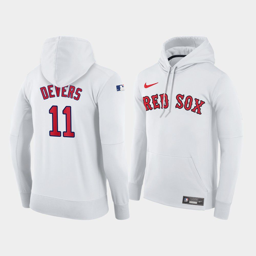 Men Boston Red Sox #11 Devers white home hoodie 2021 MLB Nike Jerseys->oakland athletics->MLB Jersey